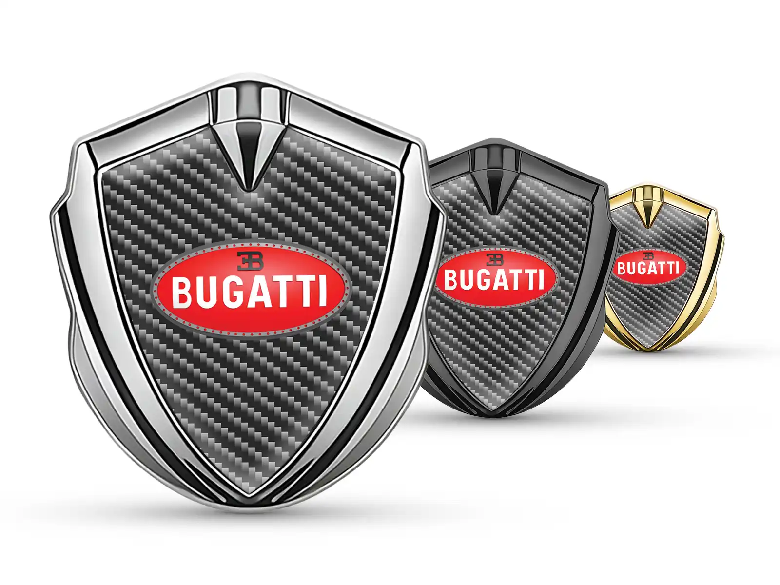 Bugatti Badge Autoadesivo Disegno Max Inox